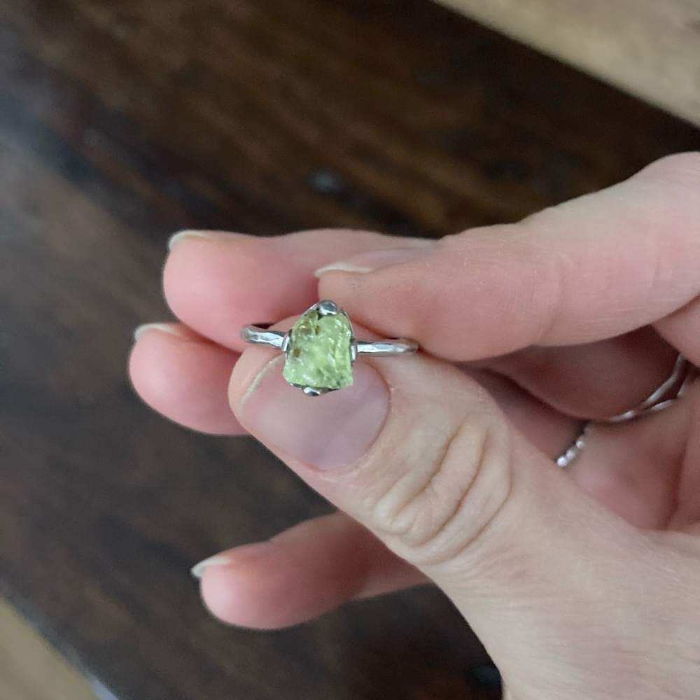 Rare Hyalite Opal Sterling Silver Ring